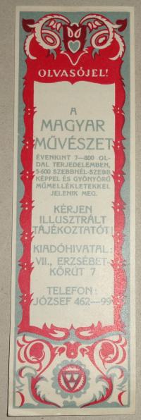 Könyvjelző: Magyar Művészet