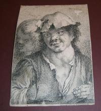 Schmidt, Martin Johann (artist)- Landerer, Ferdinand (engraver): Fool with a Torn Cap and Crossed Eyes