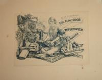 Révész Kornél (1885 - 1944): Ex libris Dr. Ráczné Zerkovitz Hanna