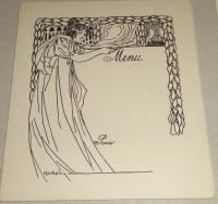 Markó Lajos (1882-1945): Menu kártya